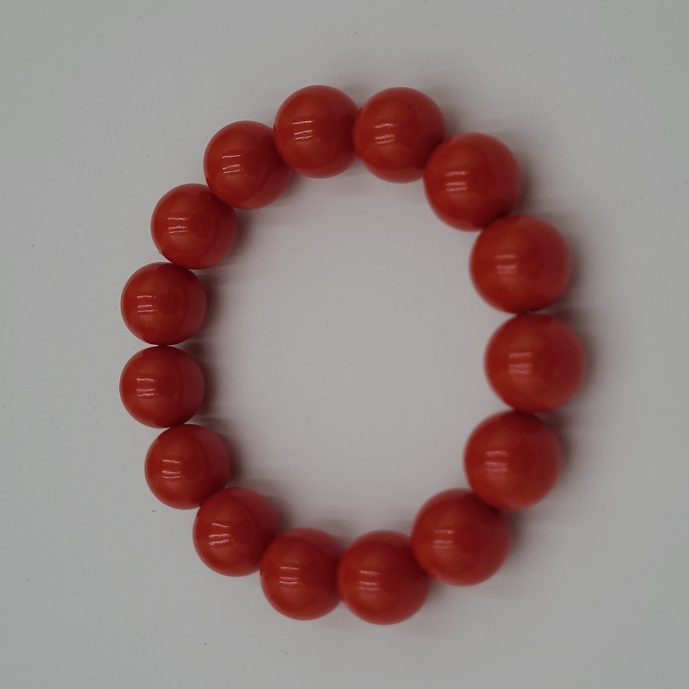 Hot Pink Beaded Stretch‎ Bracelet